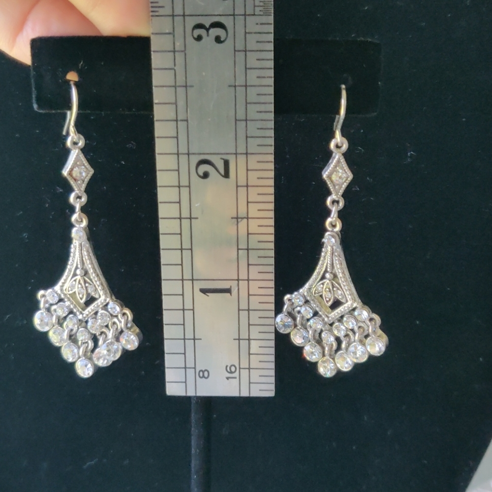 Sparkly rhinestone chandelier earrings (#160)